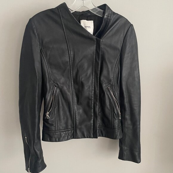 Mango Genuine Leather Jacket - Picture 3 of 7